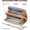 image:imageBOSTANTEN Wallets for Women Leather RFID Double Zipper Around Credit Card Holder Large Capacity Wristlet Clutch WalletSkin Tone
