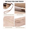 image:imageBOSTANTEN Wallets for Women Leather RFID Double Zipper Around Credit Card Holder Large Capacity Wristlet Clutch WalletSkin Tone