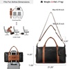 image:imageBOSTANTEN Weekender Bags for Women Leather Duffle Bag for Travel Overnight Duffel Carry on Large Tote with Trolley Sleeve and Luggage TagBlack