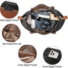 image:imageBOSTANTEN Weekender Bags for Women Leather Duffle Bag for Travel Overnight Duffel Carry on Large Tote with Trolley Sleeve and Luggage TagBlack