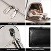 image:imageBOSTANTEN Weekender Bags for Women Leather Duffle Bag for Travel Overnight Duffel Carry on Large Tote with Trolley Sleeve and Luggage TagWhite  Black