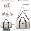 image:imageBOSTANTEN Weekender Bags for Women Leather Duffle Bag for Travel Overnight Duffel Carry on Large Tote with Trolley Sleeve and Luggage TagWhite  Black
