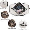 image:imageBOSTANTEN Weekender Bags for Women Leather Duffle Bag for Travel Overnight Duffel Carry on Large Tote with Trolley Sleeve and Luggage TagWhite  Black