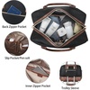 image:imageBOSTANTEN Weekender Bags for Women Leather Travel Duffle Bag Carry On Large Tote Duffel with Shoe Compartment and Trolley Sleeve0Black with Brown