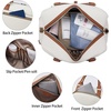image:imageBOSTANTEN Weekender Bags for Women Leather Travel Duffle Bag Carry On Large Tote Duffel with Shoe Compartment and Trolley SleeveBBeigeBrown