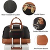 image:imageBOSTANTEN Weekender Bags for Women Leather Travel Duffle Bag Carry On Large Tote Duffel with Shoe Compartment and Trolley SleeveBBlackBrown