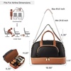 image:imageBOSTANTEN Weekender Bags for Women Leather Travel Duffle Bag Carry On Large Tote Duffel with Shoe Compartment and Trolley SleeveBBlackBrown
