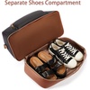 image:imageBOSTANTEN Weekender Bags for Women Leather Travel Duffle Bag Carry On Large Tote Duffel with Shoe Compartment and Trolley SleeveBBlackBrown
