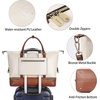 image:imageBOSTANTEN Weekender Bags for Women Leather Travel Duffle Bag Carry On Overnight Duffel with Shoe CompartmentABeigeBrown