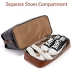 image:imageBOSTANTEN Weekender Bags for Women Leather Travel Duffle Bag Carry On Overnight Duffel with Shoe CompartmentABlackBrown