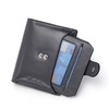 image:imageBOSTANTEN Women Leather Wallet RFID Blocking Bifold Zipper Pocket Wallet Card Case Purse with ID Window1deep grey