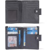 image:imageBOSTANTEN Women Leather Wallet RFID Blocking Bifold Zipper Pocket Wallet Card Case Purse with ID Window1deep grey