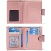 image:imageBOSTANTEN Women Leather Wallet RFID Blocking Bifold Zipper Pocket Wallet Card Case Purse with ID Window1pink