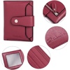 image:imageBOSTANTEN Women Leather Wallet RFID Blocking Bifold Zipper Pocket Wallet Card Case Purse with ID Window2red pebble