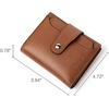 image:imageBOSTANTEN Women Leather Wallet RFID Blocking Bifold Zipper Pocket Wallet Card Case Purse with ID Window3Brown
