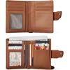 image:imageBOSTANTEN Women Leather Wallet RFID Blocking Bifold Zipper Pocket Wallet Card Case Purse with ID Window3Brown