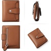 image:imageBOSTANTEN Women Leather Wallet RFID Blocking Bifold Zipper Pocket Wallet Card Case Purse with ID Window3Brown