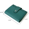 image:imageBOSTANTEN Women Leather Wallet RFID Blocking Bifold Zipper Pocket Wallet Card Case Purse with ID Window3Peacock Blue