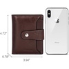 image:imageBOSTANTEN Women Leather Wallet RFID Blocking Bifold Zipper Pocket Wallet Card Case Purse with ID Window3coffee