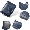 image:imageBOSTANTEN Women Leather Wallet RFID Blocking Bifold Zipper Pocket Wallet Card Case Purse with ID Window5Navy