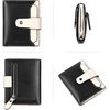 image:imageBOSTANTEN Women Leather Wallet RFID Blocking Bifold Zipper Pocket Wallet Card Case Purse with ID WindowBlackBeige