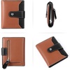 image:imageBOSTANTEN Women Leather Wallet RFID Blocking Bifold Zipper Pocket Wallet Card Case Purse with ID WindowBrownBlack