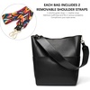 image:imageBOSTANTEN Womens Leather Designer Handbags Tote Purses Shoulder Bucket BagsA01black