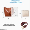 image:imageBOSTANTEN Womens Leather Designer Handbags Tote Purses Shoulder Bucket BagsA03brown