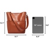 image:imageBOSTANTEN Womens Leather Designer Handbags Tote Purses Shoulder Bucket BagsA03brown