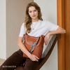 image:imageBOSTANTEN Womens Leather Designer Handbags Tote Purses Shoulder Bucket BagsA03brown