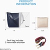 image:imageBOSTANTEN Womens Leather Designer Handbags Tote Purses Shoulder Bucket BagsA04navy Blue