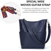 image:imageBOSTANTEN Womens Leather Designer Handbags Tote Purses Shoulder Bucket BagsA04navy Blue
