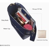 image:imageBOSTANTEN Womens Leather Designer Handbags Tote Purses Shoulder Bucket BagsA04navy Blue