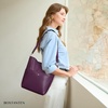 image:imageBOSTANTEN Womens Leather Designer Handbags Tote Purses Shoulder Bucket BagsA05purple