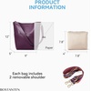 image:imageBOSTANTEN Womens Leather Designer Handbags Tote Purses Shoulder Bucket BagsA05purple