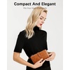 image:imageBOSTANTEN Womens Leather Wallets RFID Blocking Large Capacity Credit Card Holder Phone Clutch Rose RedABrownoil wax