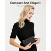 image:imageBOSTANTEN Womens Leather Wallets RFID Blocking Large Capacity Credit Card Holder Phone Clutch Rose RedBBlackoil wax