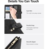 image:imageBOSTANTEN Womens Leather Wallets RFID Blocking Large Capacity Credit Card Holder Phone Clutch Rose RedBBlackoil wax