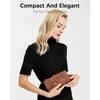 image:imageBOSTANTEN Womens Leather Wallets RFID Blocking Large Capacity Credit Card Holder Phone Clutch Rose RedBVegan Brown
