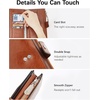 image:imageBOSTANTEN Womens Leather Wallets RFID Blocking Large Capacity Credit Card Holder Phone Clutch Rose RedCOrange Brown