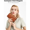 image:imageBOSTANTEN Womens Leather Wallets RFID Blocking Large Capacity Credit Card Holder Phone Clutch Rose RedCOrange Brown