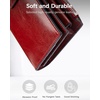 image:imageBOSTANTEN Womens Leather Wallets RFID Blocking Large Capacity Credit Card Holder Phone Clutch Rose RedCRose Red