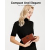 image:imageBOSTANTEN Womens Leather Wallets RFID Blocking Large Capacity Credit Card Holder Phone Clutch Rose RedDBrown Red