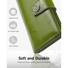 image:imageBOSTANTEN Womens Leather Wallets RFID Blocking Large Capacity Credit Card Holder Phone Clutch Rose RedDGreen