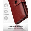 image:imageBOSTANTEN Womens Leather Wallets RFID Blocking Large Capacity Credit Card Holder Phone Clutch Rose RedDWine Red