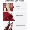 image:imageBOSTANTEN Womens Leather Wallets RFID Blocking Large Capacity Credit Card Holder Phone Clutch Rose RedFWine RedDouble Zipper