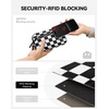 image:imageBOSTANTEN Wristlet Wallets for Women RFID Checkered Wallet with ID Window Nylon Wristlet Purse with 3 ZippersBlack