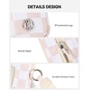 image:imageBOSTANTEN Wristlet Wallets for Women RFID Checkered Wallet with ID Window Nylon Wristlet Purse with 3 ZippersDusty Pink