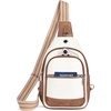 image:imageBOSTANTEN 7L Sling Bag For Women CrossBody Bags Large Cross Body Purse Vegan Leather Sling Backpack for Travel EssentialsBeige