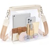 image:imageBOSTANTEN Clear Bag for Stadium Events Approved Crossbody Purse with Adjustable Strap for Concerts FestivalsBeige